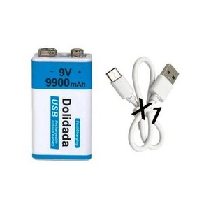 라인 9900Mah 충전식 USB 9V 충전 무료 멀티미터 배터리 고속 베스트셀러 장난감용 배송 마이크 2024 LIION, 1개, 1개입