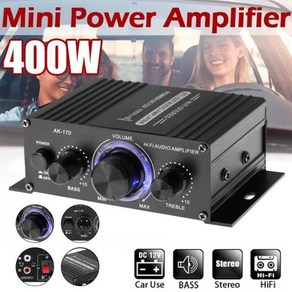 AK170 미니 오디오 파워 앰프 듀얼 채널 20W + 20W HIFI 디지털 스테레오 오디오 파워 앰프 가정용 자동, 01 AK170, 01 AK170