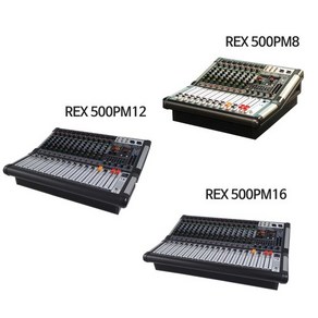 파워드 믹서 REX 500PM8 앰프 내장형 16채널 1000W 블루투스 USB