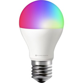 퓨어코치 홈IoT 전구색 RGB LED Wi Fi 무선 스마트 전구 9.5W LB806-E26, 1개