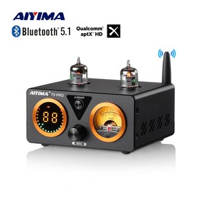 AIYIMA T9 PRO HiFi 블루투스 튜브 앰프 스테레오 파워 앰프 USB DAC 동축 OPT 가정용 오디오 앰프 VU 미터 앰프 100Wx2