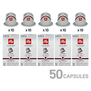 일리 캡슐커피 네스프레소 호환 인텐소 룽고 50캡슐, 5개, 5.7g, 5.7g, 10개입