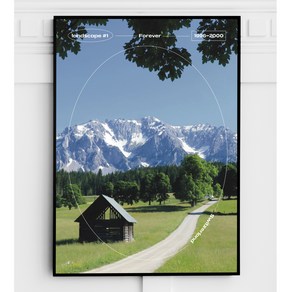 Switzeland 유럽 스위스 숲 풍경 빈티지감성 포스터 심플 모던 인테리어액자 그림