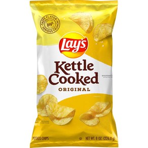 [미국직배송]레이즈 케틀 쿡 감자칩 오리지널 Lay's Kettle Cooked Potato Chips Oiginal 8oz, 226.8g, 1개