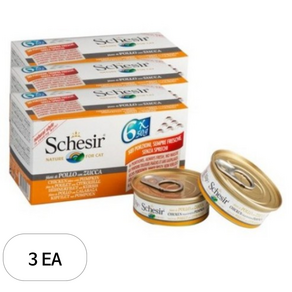 쉐지애 고양이 내추럴스타일 캔 50g x 6p, 3개, 300g, 닭