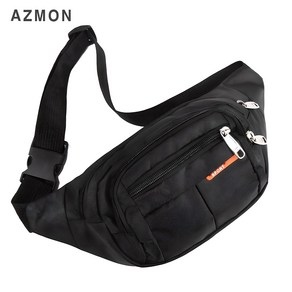 AZMON 캐주얼 원컬러 멀티포켓 미니힙색 2.5L