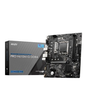 MSI PRO H610M-G DDR4 마더보드 Mico-ATX [Intel H610 칩셋 탑재] 제12세대 CPU(LGA1700) 대응 MB5701 블랙