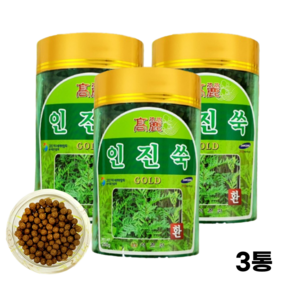 국산 인진쑥환 고려 인진쑥 분말 가루 쑥환, 250g, 3개