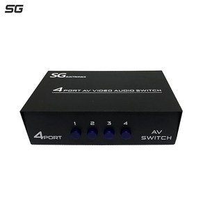 신길전자 SG-4000 4포트 AV 스위치 비디오 오디오 RCA 셀렉터, 1개