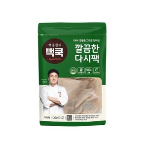 백종원의빽쿡 깔끔한 다시팩, 120g, 4개