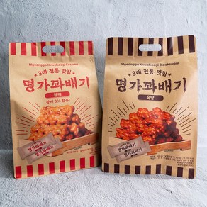 명가꽈배기 흑당맛 & 참깨맛, 2개, 500g