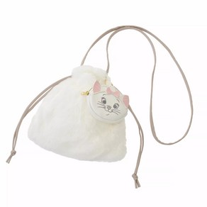 [DISNEY] 4.5 cm 디즈니 마리의 세련된 파우치 첨부 고양이 숄더백. 푹신한