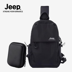 JEEP xteme pefomance 지프 가방 남자 여행용 크로스백 여자 슬링백 힙색 방수, 블랙, 1개