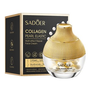 1+1 SADOER 재구성 콜라겐 펄 멀티 이펙트 리페어 크림 영양 보습 크림, 2개, 70g