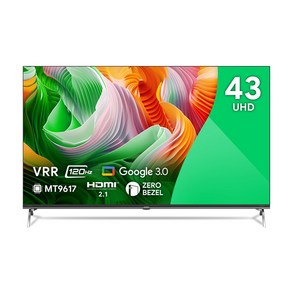 더함 43인치(109cm) 4K UHD 크롬캐스트 구글 안드로이드 구글 스마트TV UA431UHD, 방문설치, 벽걸이형