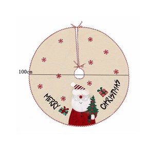 트리 스커트 크리스마스 러그, 산타, 1개