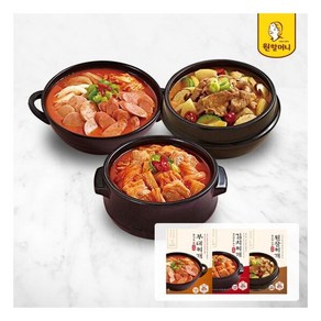 [원할머니]찌개3종 1팩씩 맛보기세트(총3팩 된장+김치+부대찌개), 1개