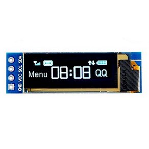 아두이노 0.91 인치 128 X 32 OLED LCD 4핀 I2C 모듈 WHITE, 단품