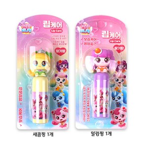 1+1 캐치티니핑 립케어 립밤 딸기향 6종, 3.8g, 2개, 새콤핑 + 말랑핑