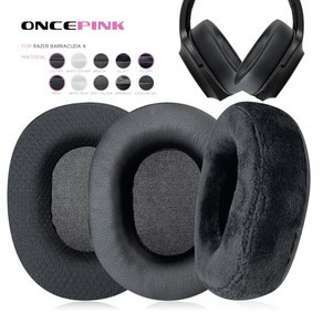 Oncepink-Razer Barracuda X 헤드폰용 교체 이어 패드 두꺼운 쿠션 이어 컵 헤드 밴드 귀마개 이어 커버