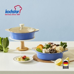 콕스타 리안 IH 인덕션 세라믹 주물 전골 냄비 24cm KSC-RAIHC4, 블루, 1개