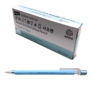 제노 파스텔Q 샤프 하늘색, 0.5mm, 12개