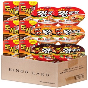 팔도 컵라면4종 (도시락6+왕뚜껑2+김치왕뚜껑2+짬뽕왕뚜껑2), 1세트