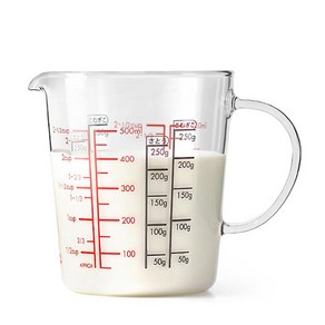 하리오 글라스 계량컵 500ml CMJW-500, One Colo, 1개