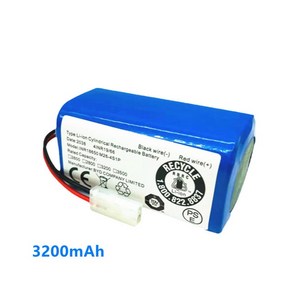 로봇 청소기 배터리 진동 호환(교체) 긴수명 14.4V 2600mAh 샤오미 교체 H18650CH-4S1P XIOMI MIJIA Mi 진공 대걸레 Essential G1 MJST, [01] 3200mAh, 01 3200mAh_01 CHINA, 1개