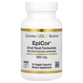 Califonia Gold Nutition EpiCo 건조 발효 효모 500mg 베지 캡슐 30정, 1개