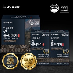 베스트식품 코오롱제약 야관문품은쎈 블랙마카 500mgx30정x4박스 1개, 120정, 4개