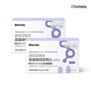 [바이오메라] 프로바이오틱스 패밀리 유산균 2박스(2개월), 2g, 60개