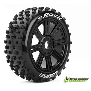 LOUISE RC L-T3270SB B-ROCK 1/8 Buggy Tie Soft / Black Rim Mounted 본딩완료(반대분), 1개