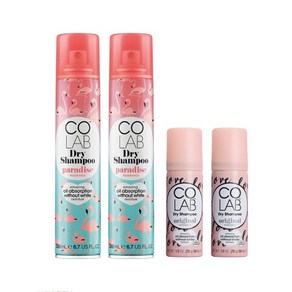 코스트코 코랩 퍼퓸 드라이샴푸 200ml x 2개 + 50ml x 2개 파라다이스 (대용량+휴대용), 1개