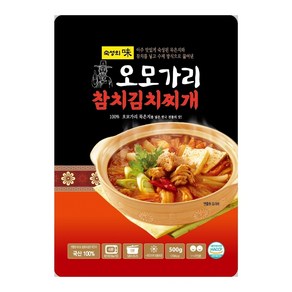 60년 전통 국내산 묵은지 오모가리 참치 김치찌개 500g 4개, 1개