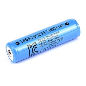 18650 리튬이온 보호회로 충전배터리 3.7V 3000mAh, 1개