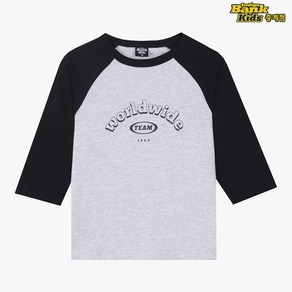인디고키즈 중계점 *24년 F/W신상 50%SALE* 싱글 7부 라글란 배색 티셔츠 (2Colo) 심플 라글란 배색 디자인 레터링 포인트 활동하기 편한 티셔츠 8~13세