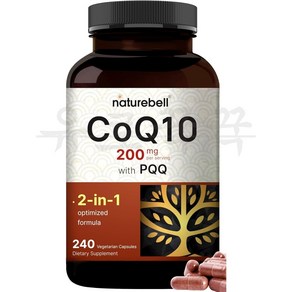 네이처벨 CoQ10 유비퀴논 200mg PQQ 240캡슐, 240정, 1개