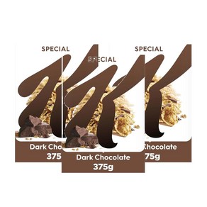 Kellogg's Special K Dak Chocolate 켈로그 스페셜 K 다크 초콜릿 375g 3팩, 3개