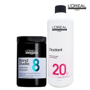 로레알 블론드 스튜디오 8 탈색약 500g + 로레알 옥시던트 6% 산화제 1000ml, 1개, 1L