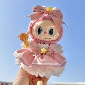 15cm 17cm 30cm 라부부 Labubu 인형옷 예쁜 프린세스 핑크 사쿠라 슈트