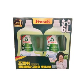 프로쉬 알로에베라 세탁세제 3Lx2개 액체 초고농축, 3L, 2개, 프로쉬 알로에베라 세탁세제 3L x2개