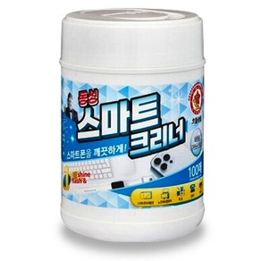 동성 스마트크리너 원통형 100매 x 1통 기름때 찌든때 다목적 강력 세정티슈 베이킹소다 구연산 함유, 1개