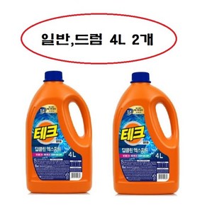 엘지생활건강 테크 딥클린 엑스퍼트 세제 일반 4L 2개