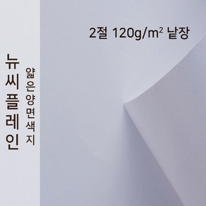 뉴씨플레인 종이문화 얇은 양면색지 120g 2절 낱장 1매 No.52 라벤더, 1장