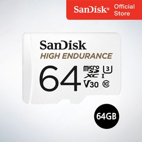 샌디스크 마이크로 SD 카드 SDXC High Enduance 하이엔듀런스 블랙박스 CCTV 전용 QQNR 64GB, 64기가, 1개