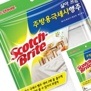 3M 삶아쓰는 극세사 행주 3매 식당행주, 1개