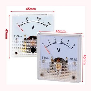 전압계전압 측정 장치용 아날로그 패널 게이지 포인터 DC 0-150V 91C4 볼트 계량기, [07] 0-20V