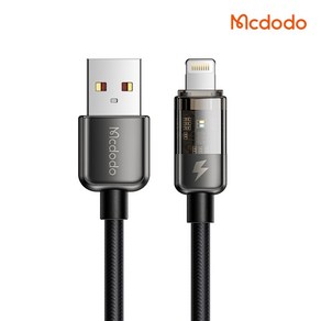 맥도도 아이스 프로 자동전류차단 USB A타입-8핀 고속충전 케이블, 1.8m, 1개