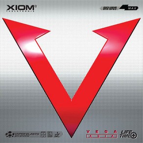 엑시옴 (XIOM) 베가 아시아 (VEGA ASIA) 탁구러버 / 강력한 스핀 성능과 높은 스피드의 전천후 공격형 HYPER ELASTO 러버, 적색(레드), 1개